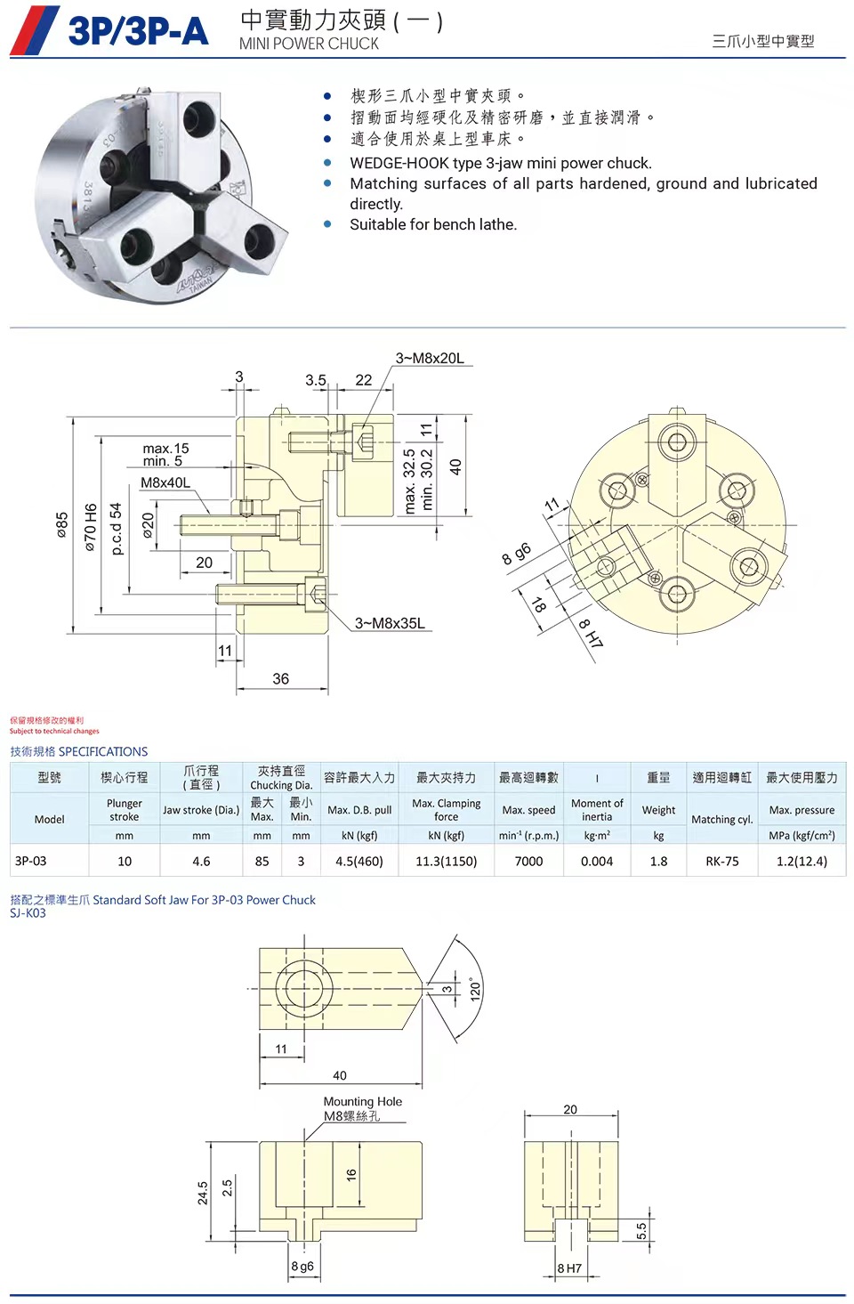 3P,3P-A中实动力卡盘(图1)